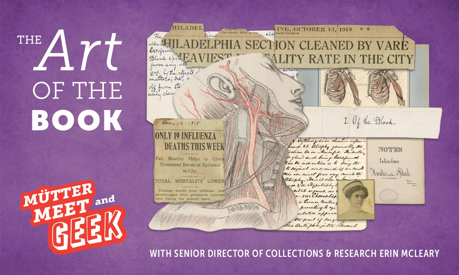 Purple image with text that reads "The Art of the Book"